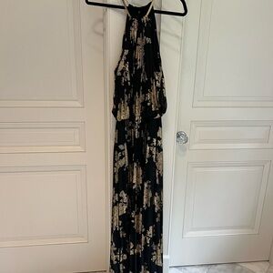 MSK Elegant Black Dress with Gold Detailing size 12